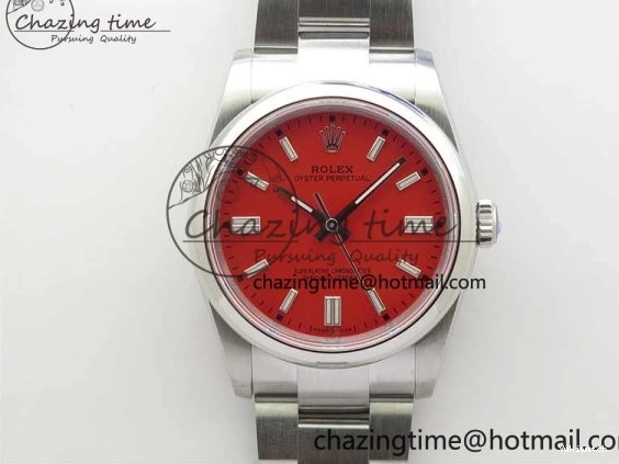 Perpetual 126000 36mm Dial BP SS Bracelet Red on Edition Oyster Best 0217